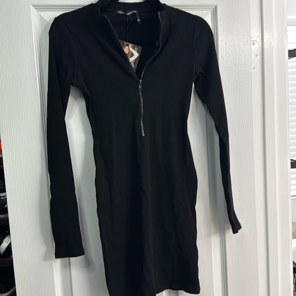 NWT NAKED WARDROBE ribbed mini dress. Sz L - Picture 1 of 2